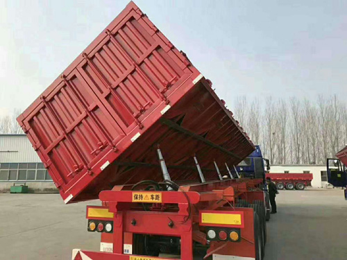 侧翻自卸半挂车